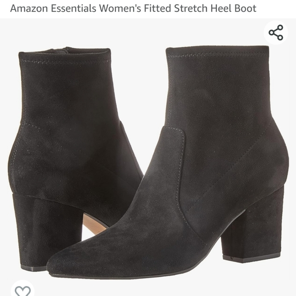 Amazon Essentials Women's Fitted Stretch Microsuede Heel Boot - Picture 2 of 6